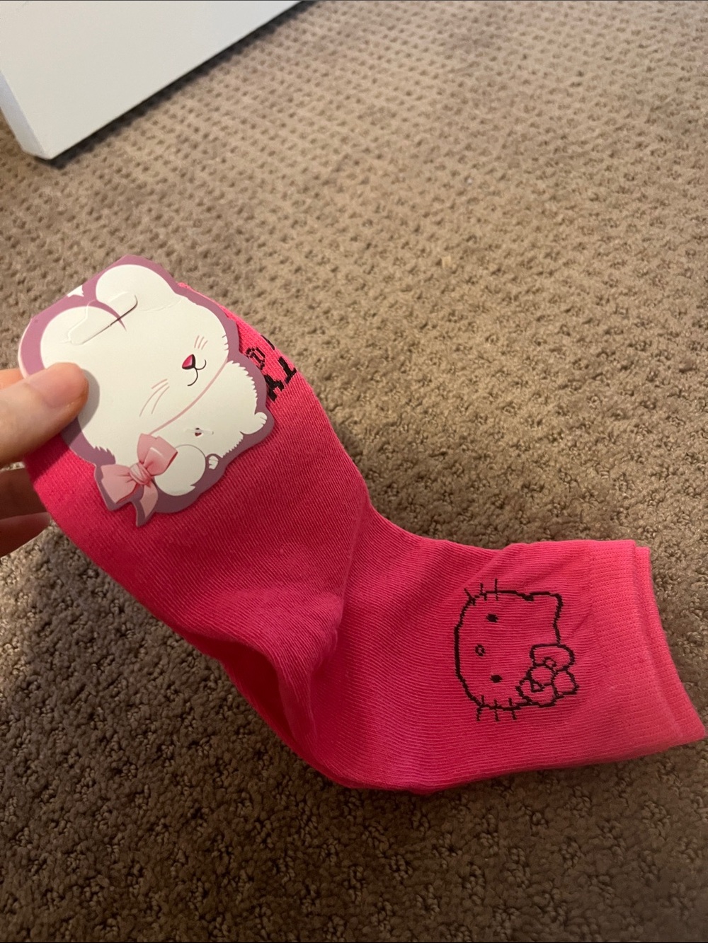 Pink hello kitty socks